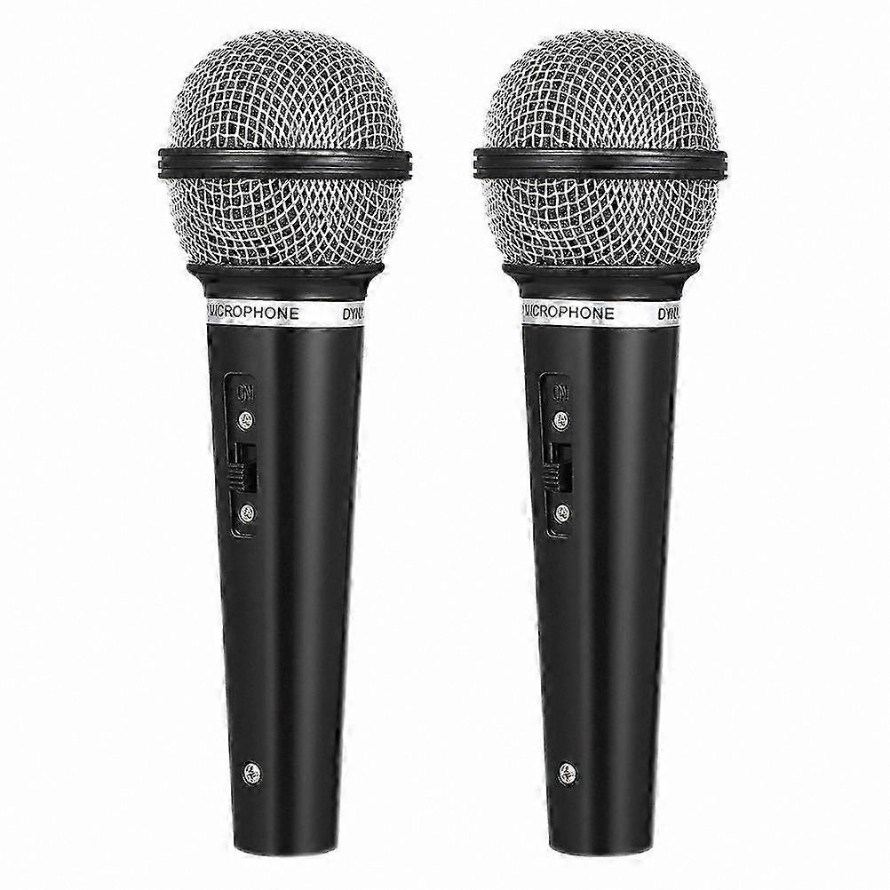 2 Black Pretend Play Microphones