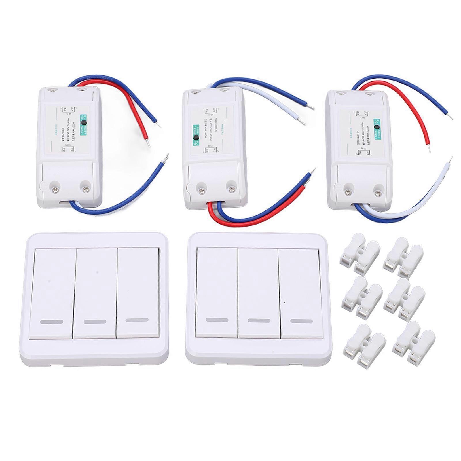 Wireless Light Switch Radio Frequency Controlling Stable Signal Reliable Durable Wall Button for