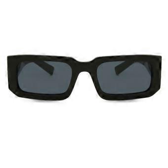 Prada PR 06YS 16K2K1 Full Rim Black Men Rectangle Sunglasses UV3 Original