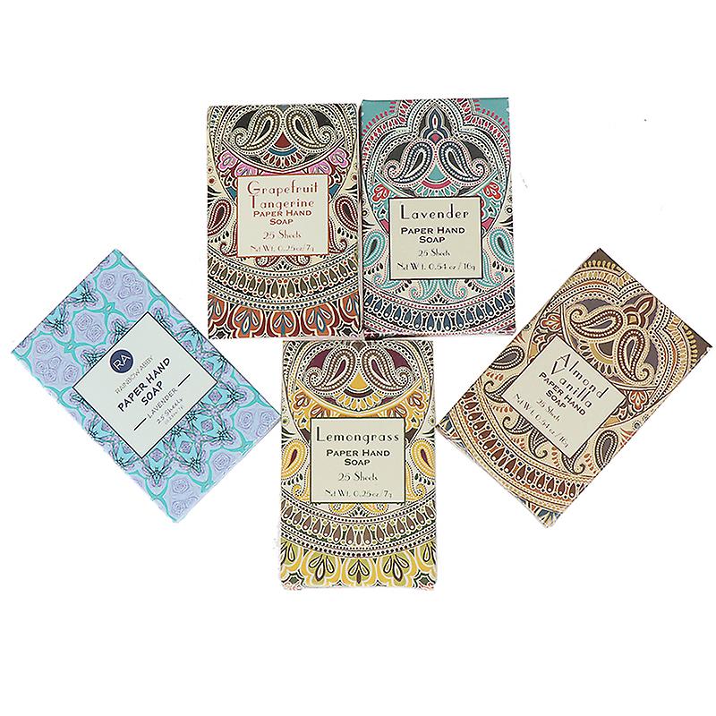 Outdoor Travel Soap Paper Washing Hand Bath Clean Scented Slice Mini Paper Soap