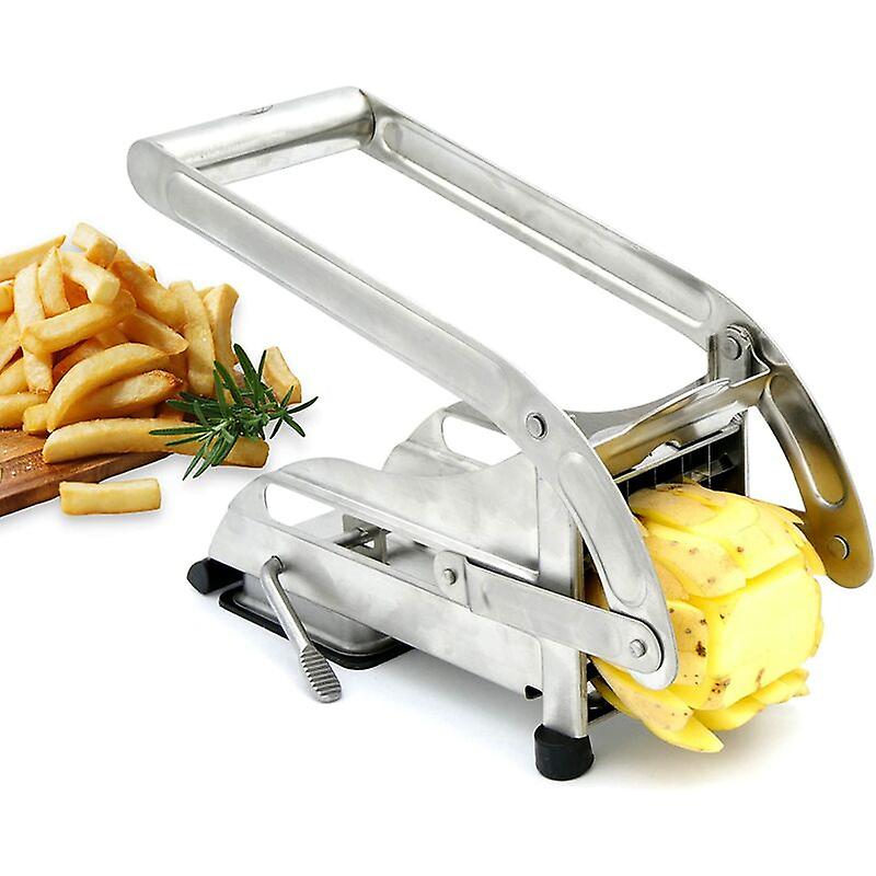 French Fries Cutter, Professional French Fries Cutter with 2 Blades of 12mm and 9mm, Non-Slip Technology, Vegetable Cutter, Accessories for Fryer, Man
