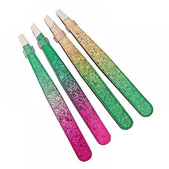 4 Pcs Eyelash Tweezers Set Eyelash Extension Tweezers Stainless Steel Extensions Lash Tweezers Curved Volume Eyelash Tweezers