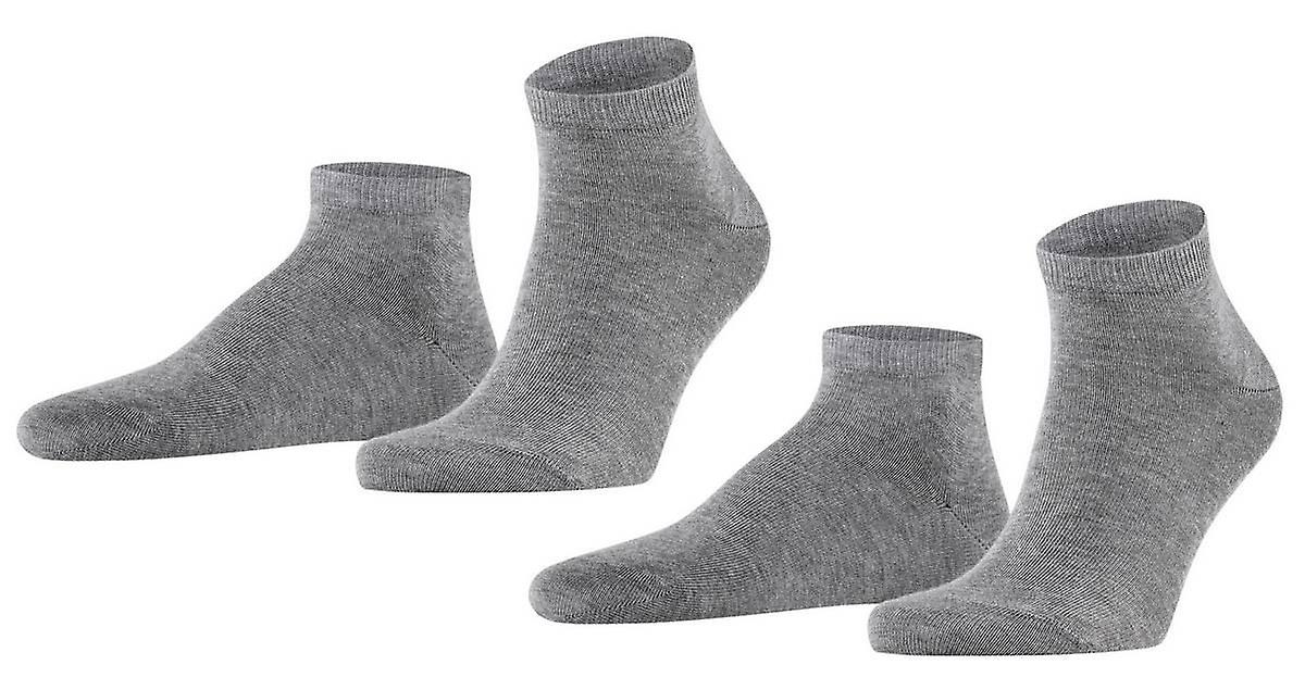 Falke Happy 2 Pack Sneaker Socks - Light Grey Mel