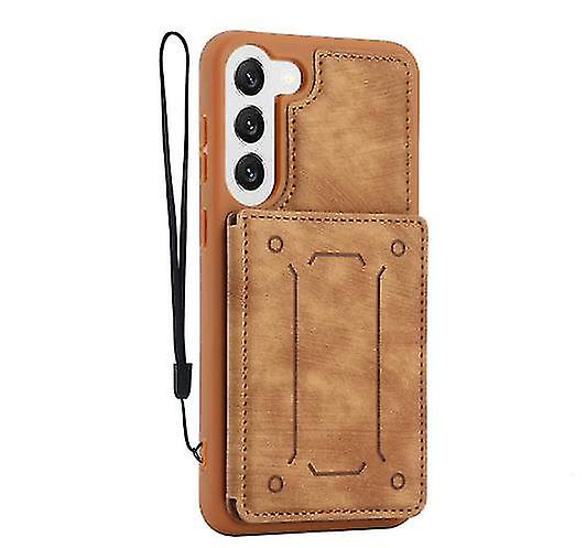 Magnetic Wallet Case Compatible Samsung Galaxy S23 Ultra/ S23+/ S23 With Card Holder Support Function