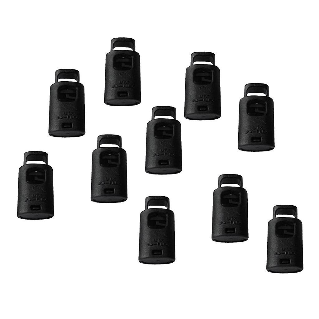 10 Piece Single Hole Cord Lock Clip Clamp Nylon Spring Toggle Stoppers Small
