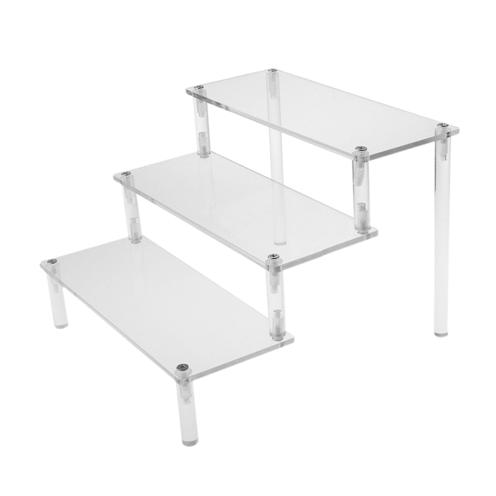 Clear Acrylic Display Riser Figure Model Car Desktop Display Showcase 3Tier