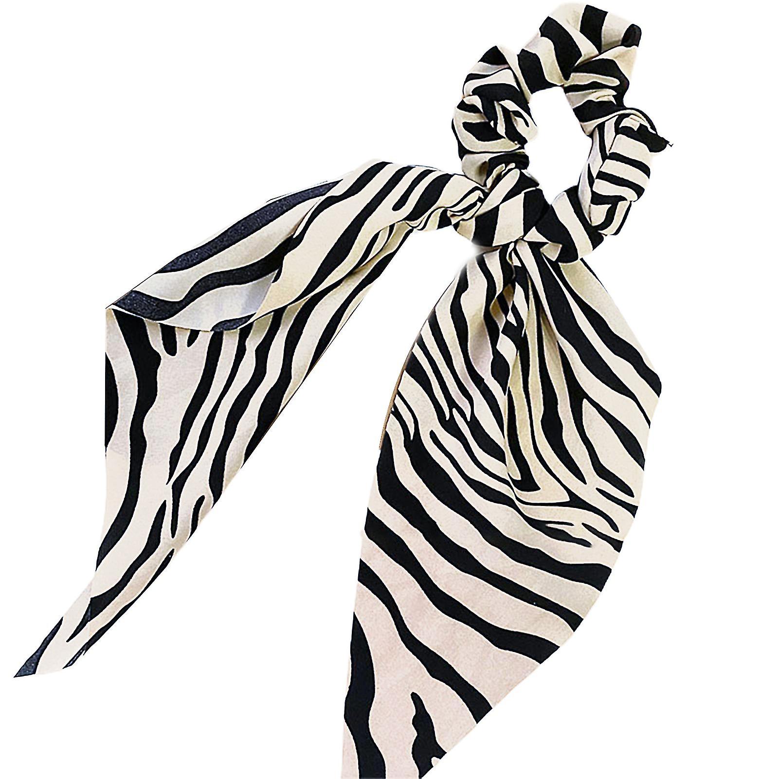 Naisten muoti retro raidallinen streamer makea hiusnauha rengas köysi hiustarvikkeet