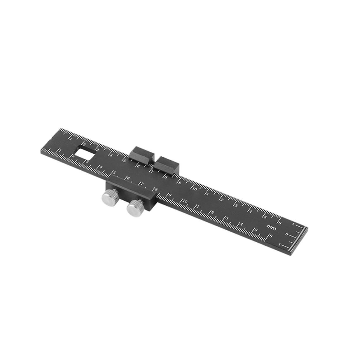 Carpenter's Ruler, Ruler Inch & Metric T-Marked Ruler, T-Rail Ruler Marking Measuring Ruler With Sl