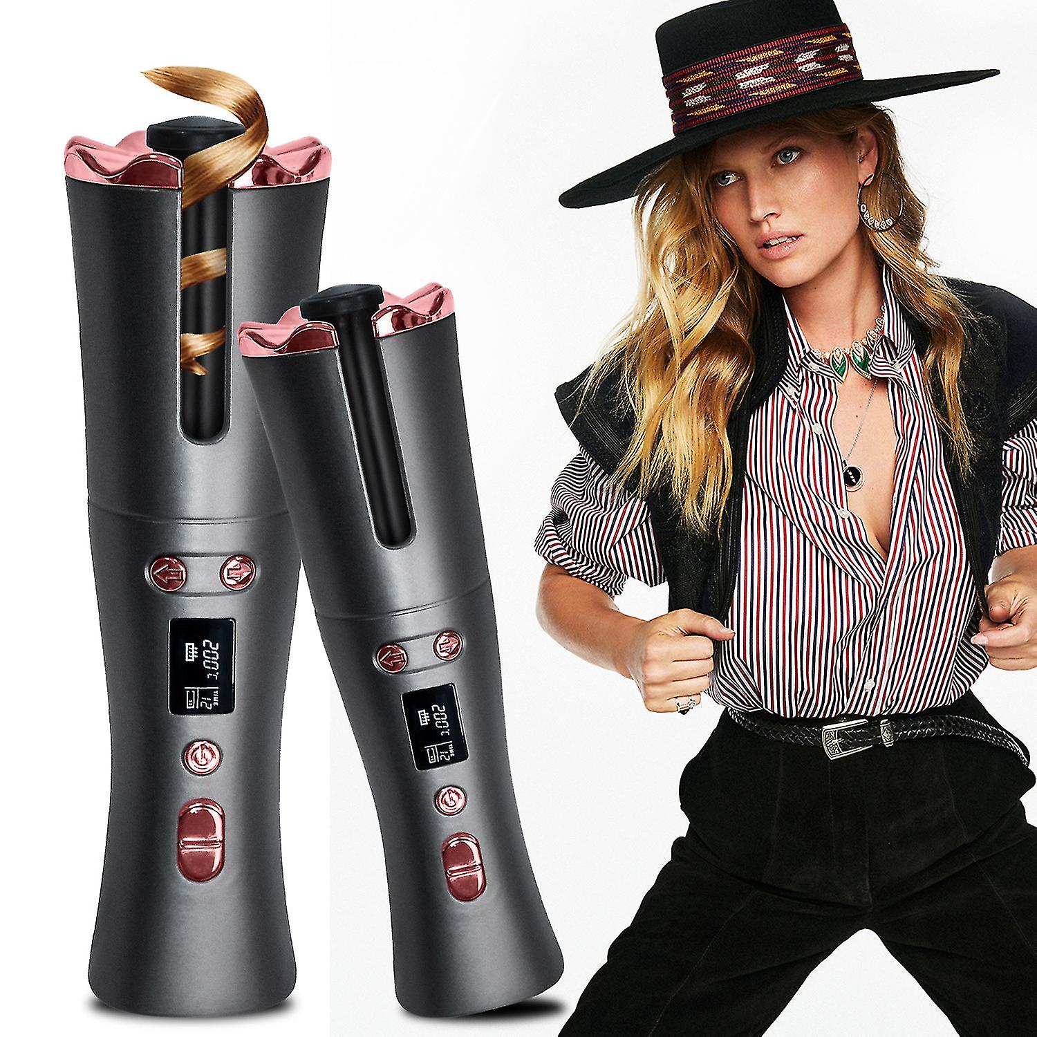 Portable Automatische Haarlocken USB Wiederaufladbare Reise Smart Wireless Lcd Automatische Haarlocken