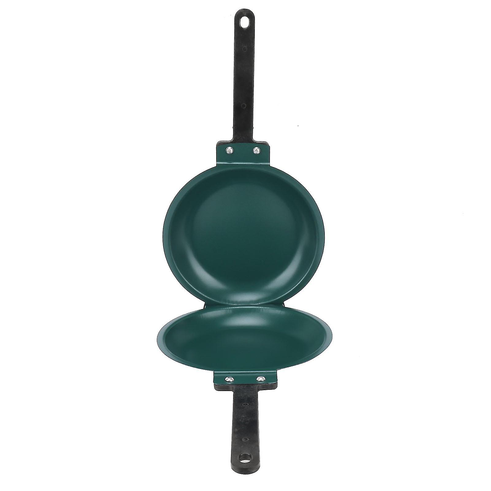 Double-sided non-stick folding frying pan for kitchen