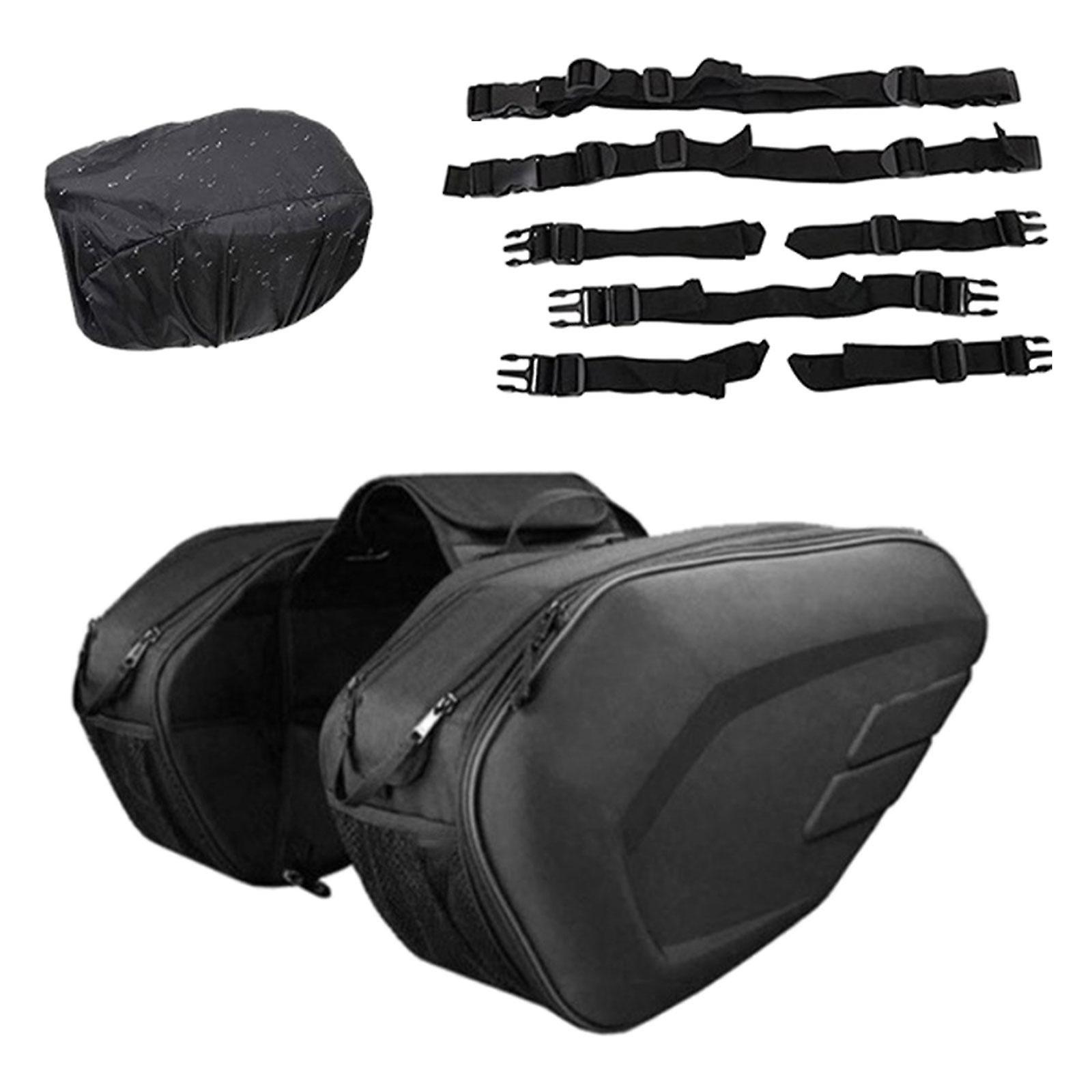 Motorräder Satteltaschen Reißverschluss Universal Motorrad Gepäcktasche Heckgepäck PU