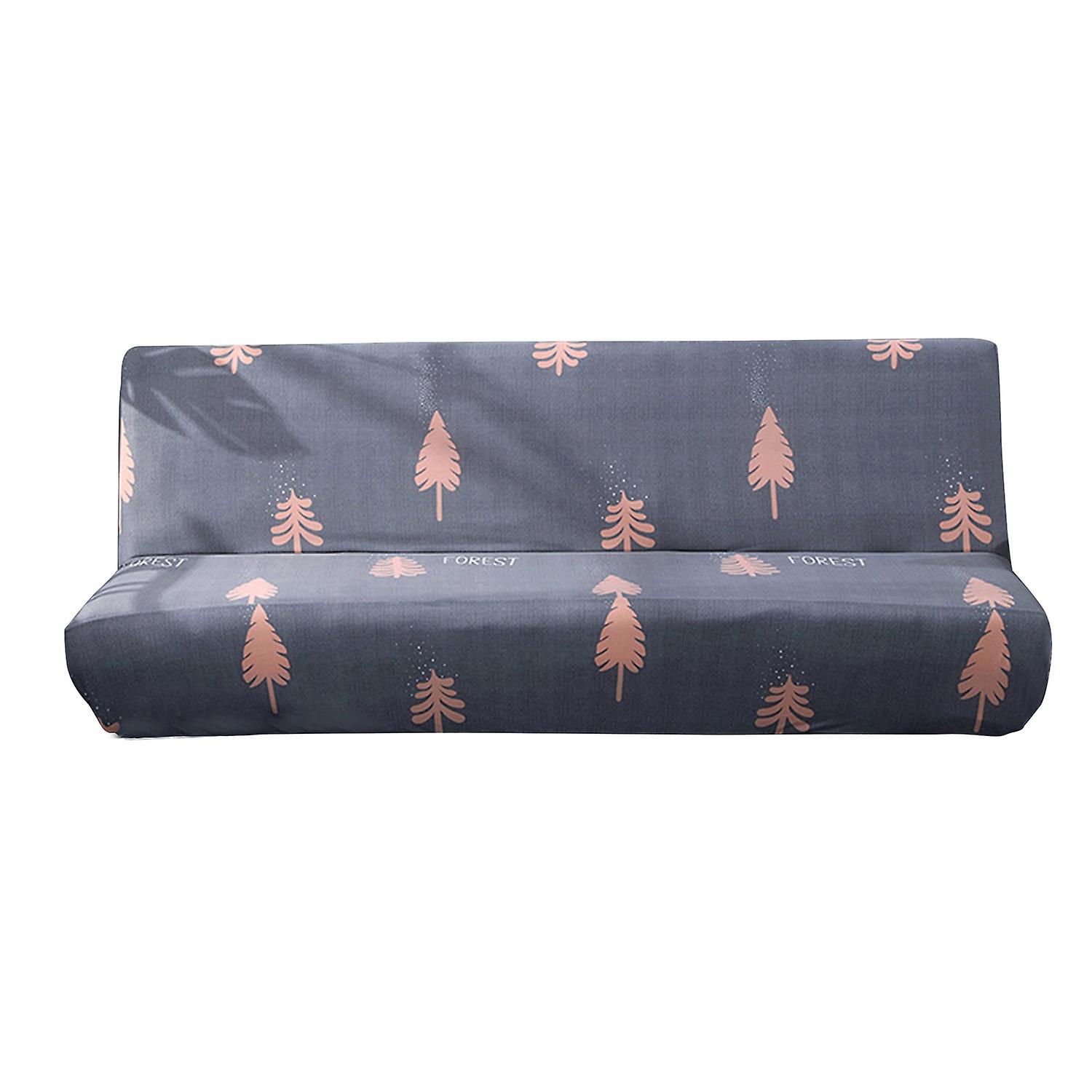 Couch Cover Smooth Easy to Install Printed Universal Armless Elastic Sofa Cover for Armless Sofa