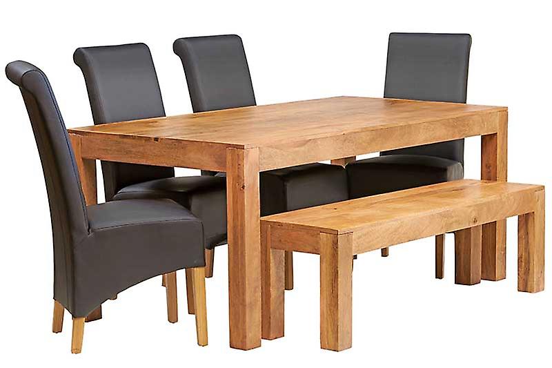 Koda Light Mango Large Dining Table 6ft (180cm)