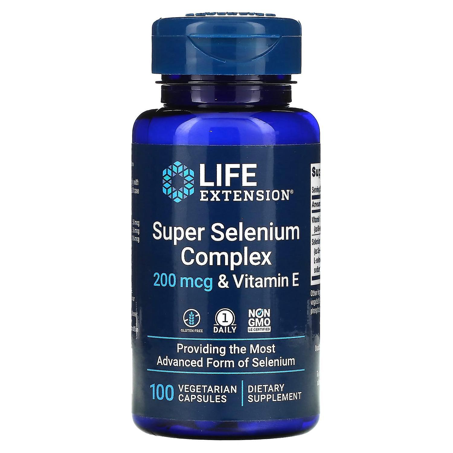 Life Extension, Super Selenium Complex & Vitamin E, 200 mcg, 100 Vegetarian Capsules