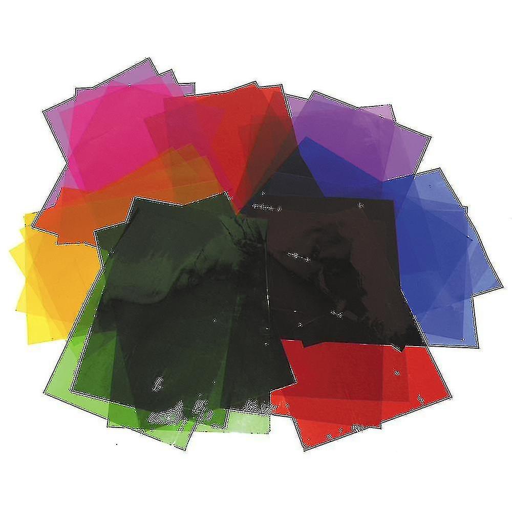 A4 Coloured Cellophane Sheets For Crafts - 48 Sheets Nv7