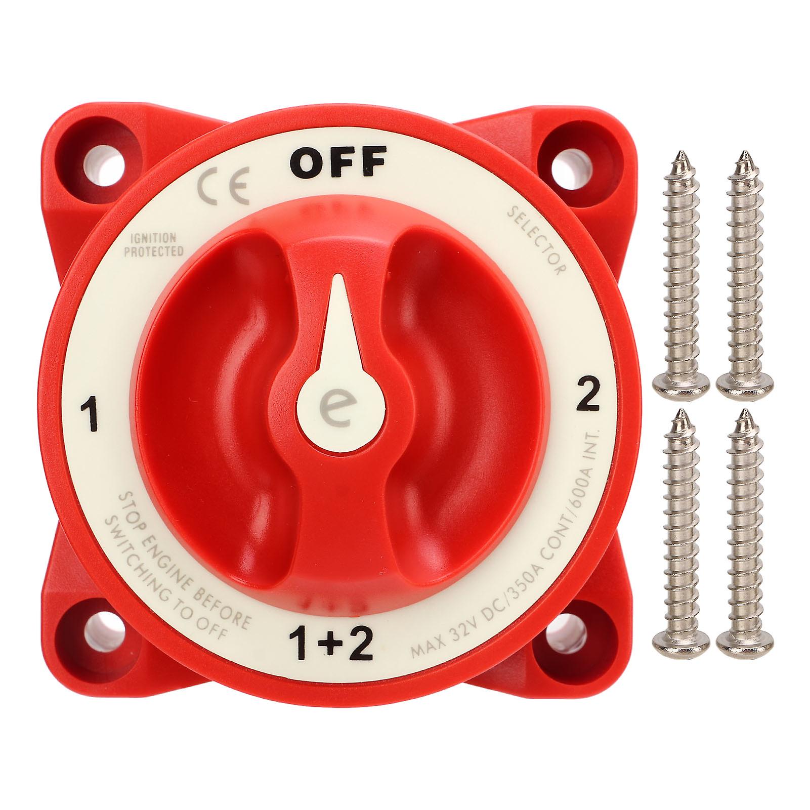 Battery Disconnect Switch 4 Gear Position Power Off Isolation Switch for Marine Boat Yacht RV