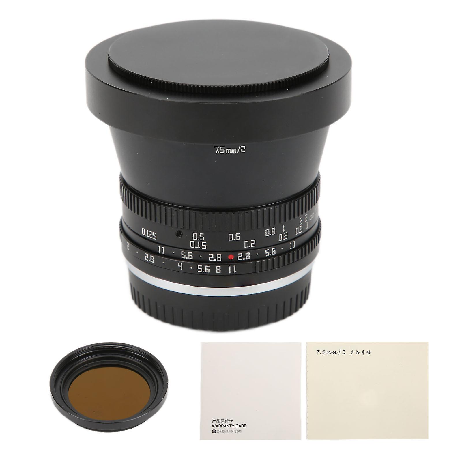 TTArtisan 7.5mm F2 APS‑C Fisheye Lens for Fuji X‑T4 FX Mount Cameras with ND1000 Filter