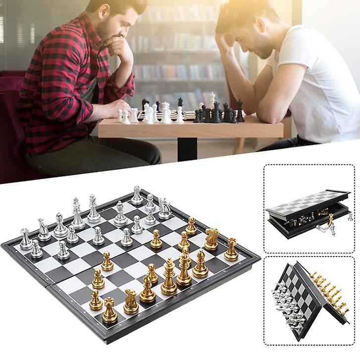 Portable Magnetic Folding Chess Board Chessboard Box Set Travel Kid Game Gift