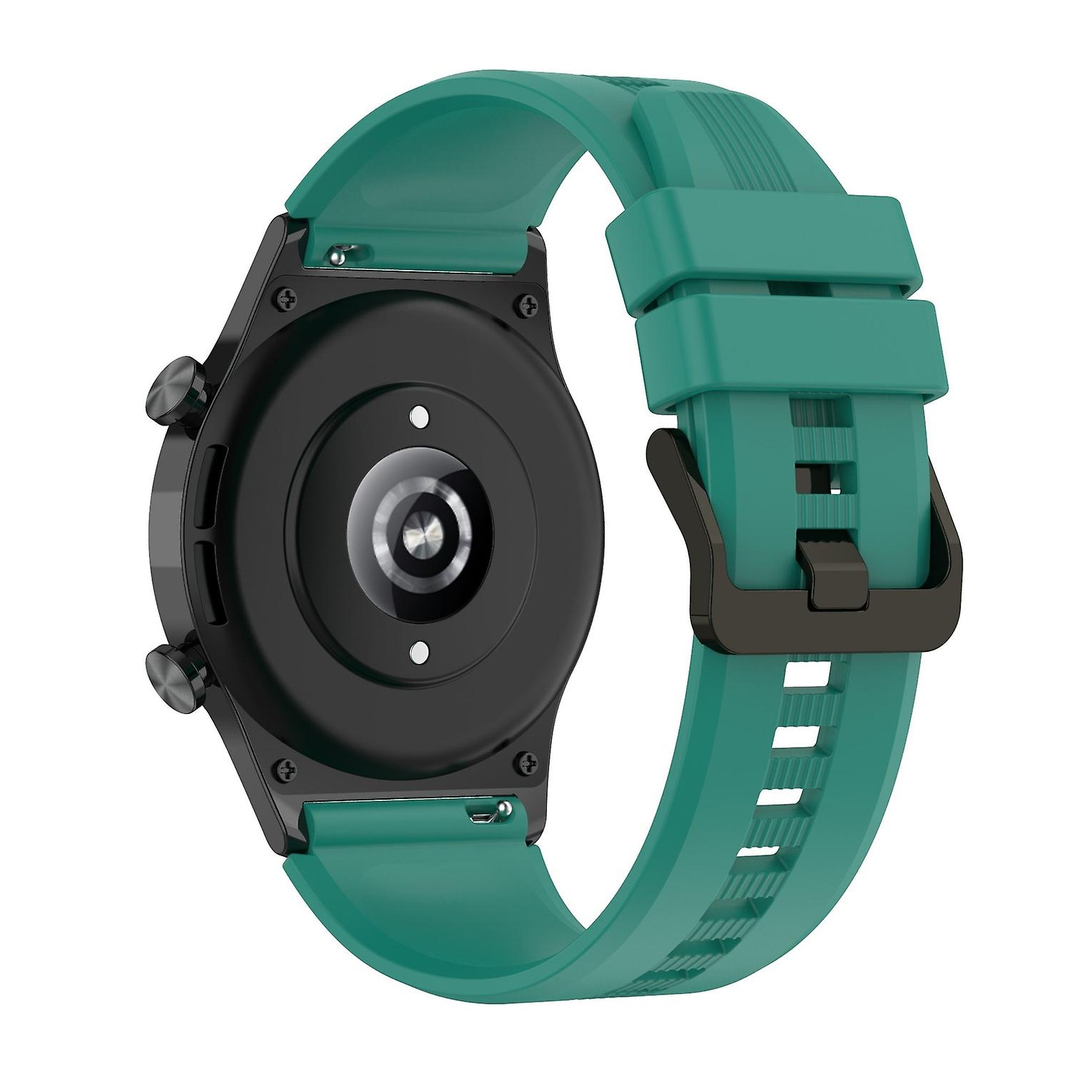For Honor Watch GS 4 Soft Silicone Watch Strap 22mm Replacement Watch Band - Dark Green