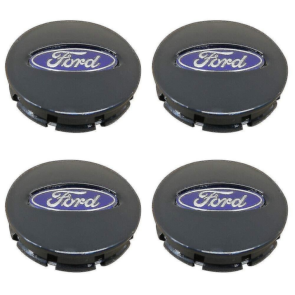 4pcs 65mm Black Center Wheel Hub Caps Emblem Cover Fit For Ford Bb53-1a096-ra