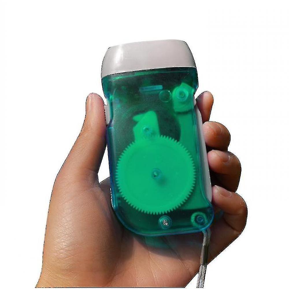 Hand Crank Flashlight,no Battery(green)