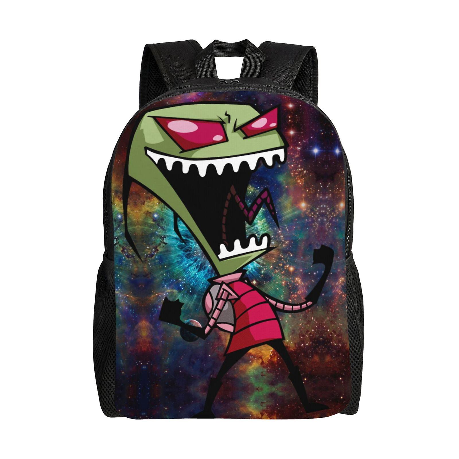 Invader Zim Rucsac amuzant Daypack pentru Travel Anime Geantă Notebook Bag