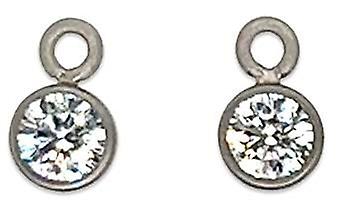 Ti2 Titanium Gem Charms - Natural Brushed Silver