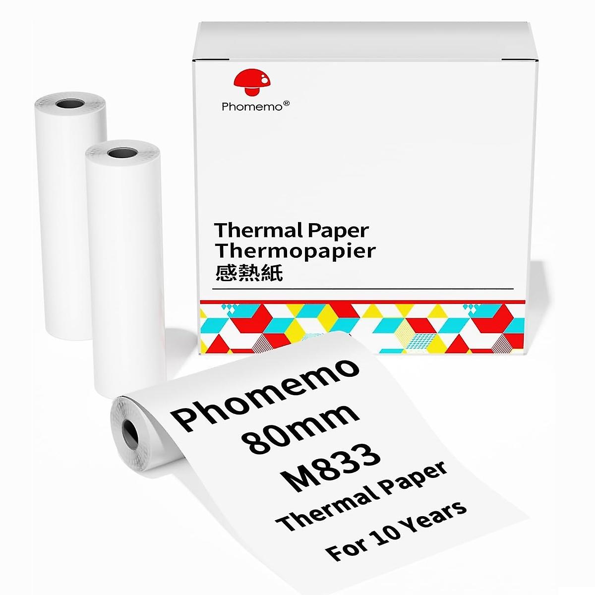 Writing Quick-drying Thermal Paper Phomemo 3rolls /Box 80mm