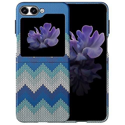 For Samsung Galaxy Z Flip5 Textile Texture Matte Ultra-thin Folding Phone Case(forest Green)