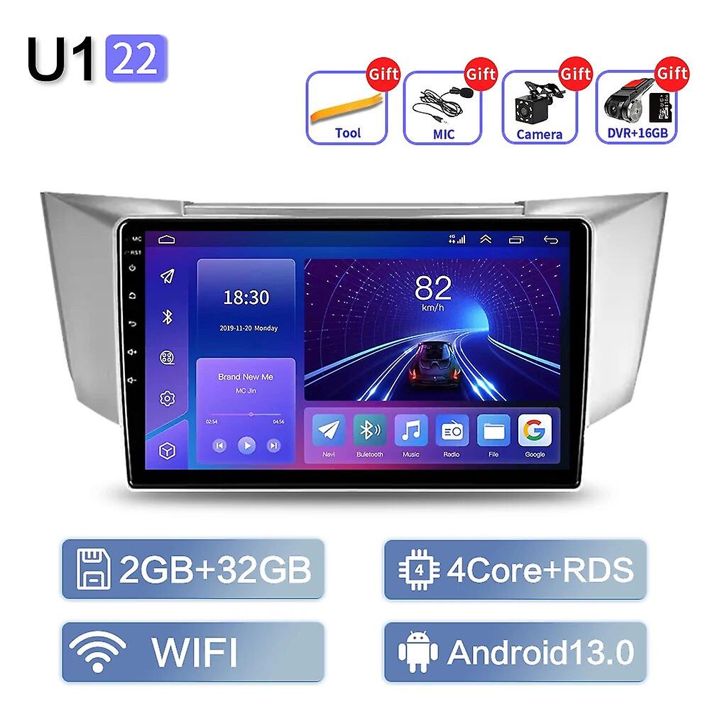Per Lexus Rx300 Rx330 Rx350 Rx400h Ii 2 2003 - 2009 Autoradio Multimediale Lettore Video Multimediale Navigazione Gps Android 13