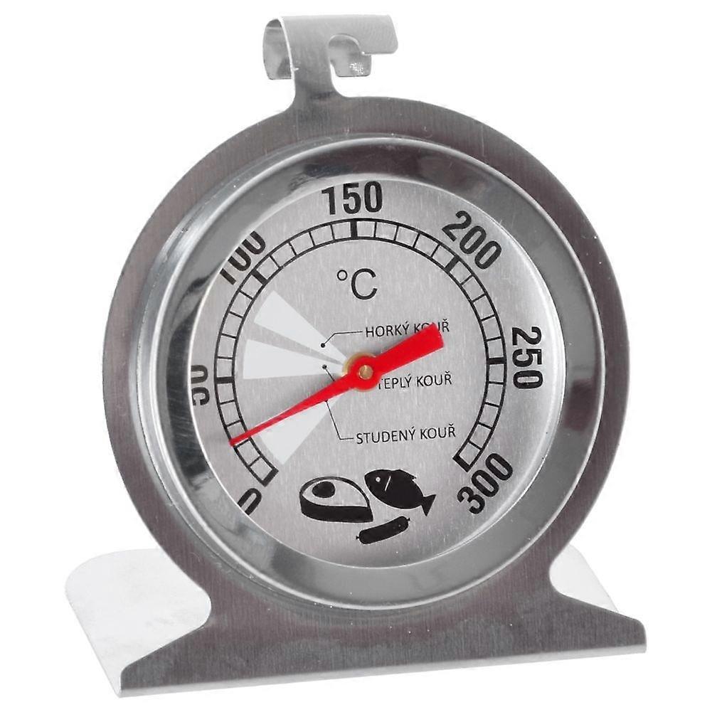 Backofen und Rauchthermometer: 0-300°C, aufhängen oder daneben stellen.