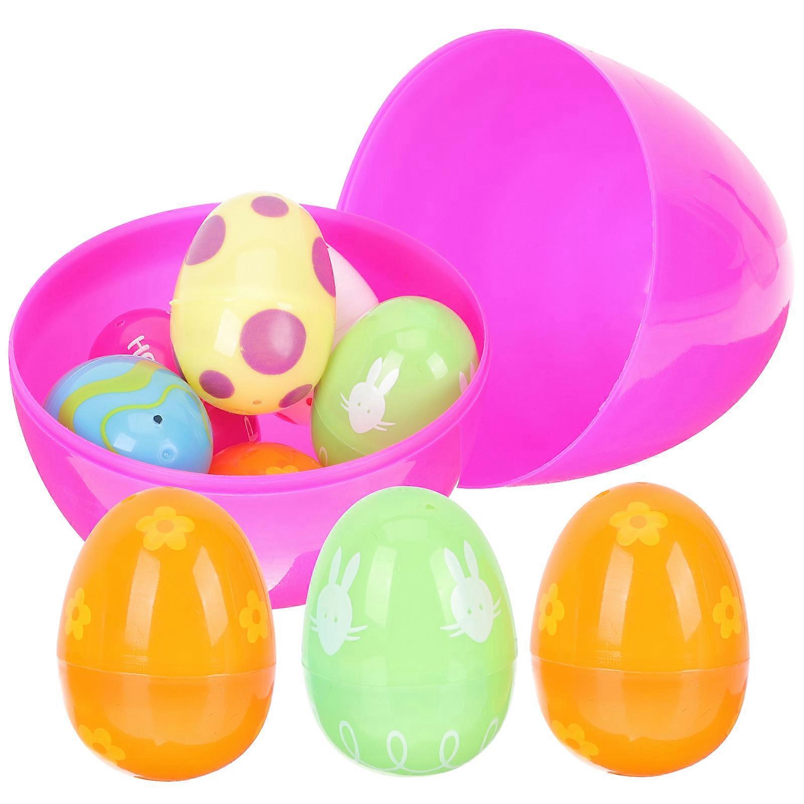 13pcs Plastic Easter Eggs Fillable Easter Eggs Easter Egg Shape Candy Boxes