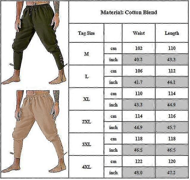 Uomo Pirata Pantaloni 3/4 Rinascimento Medievale Vichingo Cosplay Cavaliere Contadino Naufraghi Costume Bloomers Pantaloni