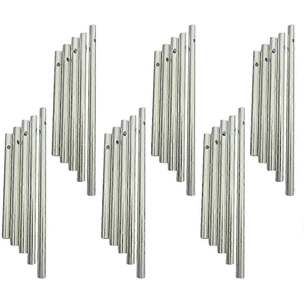 30Pcs Different Length Wind Chime Tubes Set Silver Tone Empty Wind Chime Making Kit for Outdoor Hanging Decoration