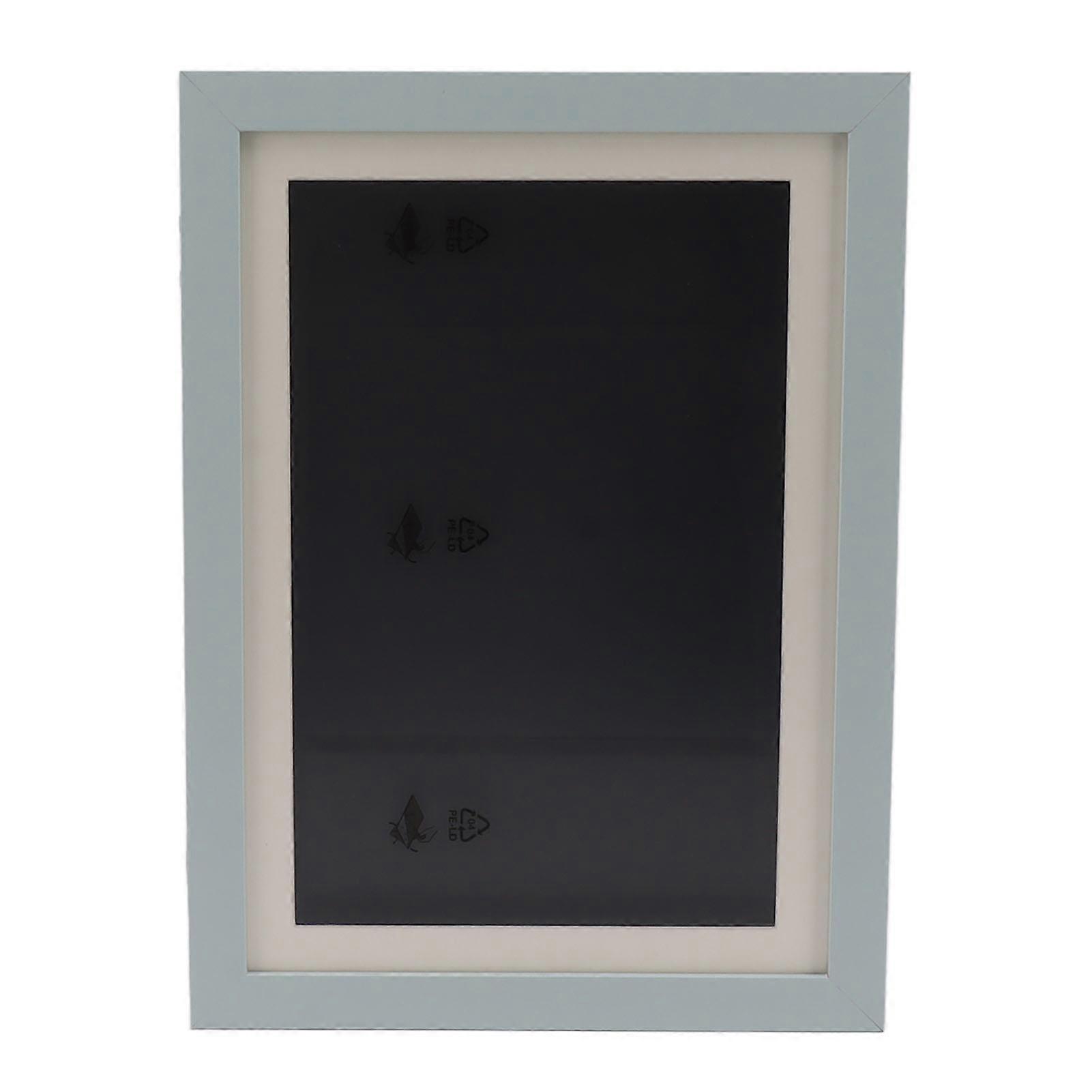 Kids Art Frame Density Board PS Magnetic Front Opening Changeable Artwork Display Frame Holds 50PCS Pictures for Crafts Drawing Schoolwork Blue