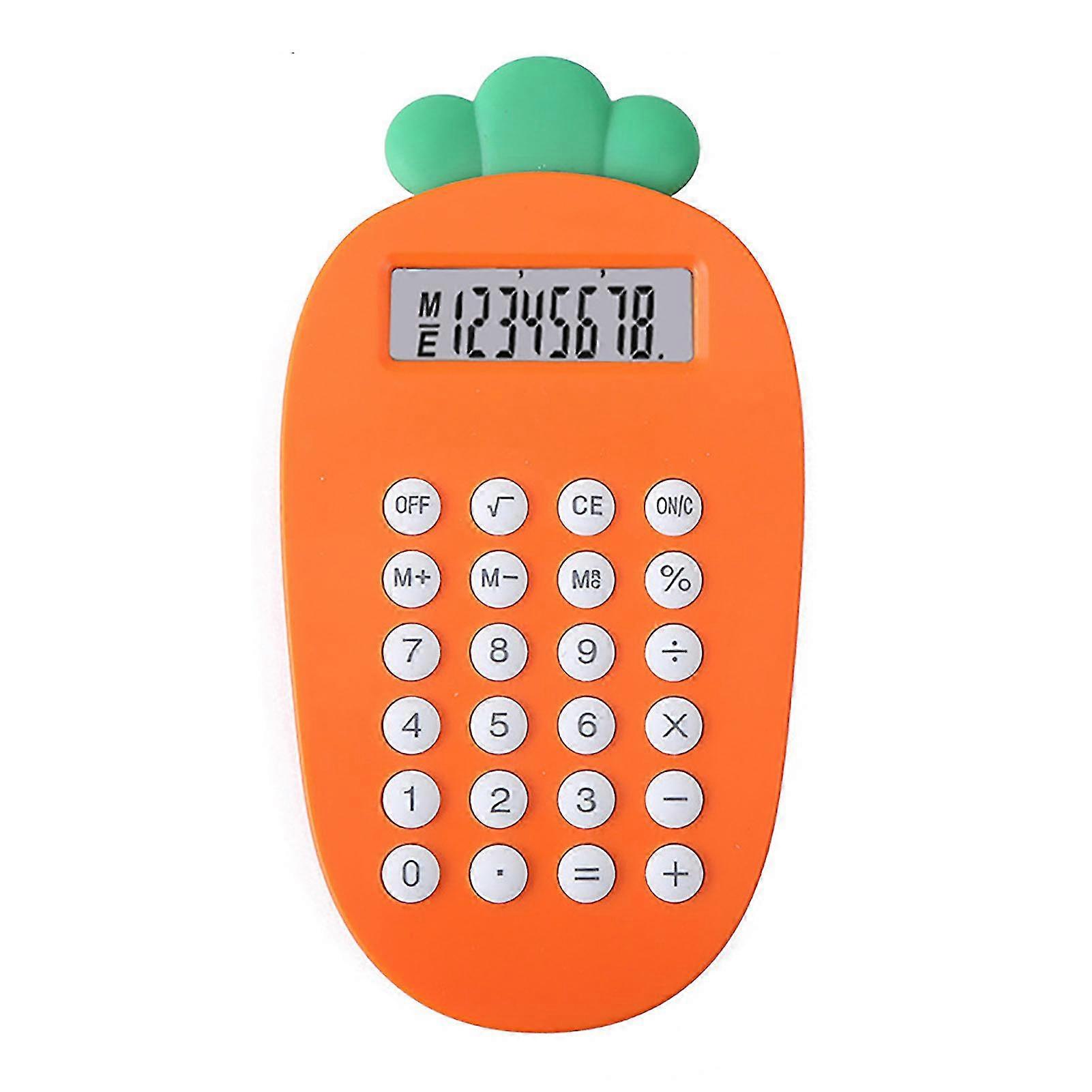 Calculator Cartoon Carrot Strawberry Cat Paw Shape Calculator Compact Portable Mini Calculator for School Office QingHai