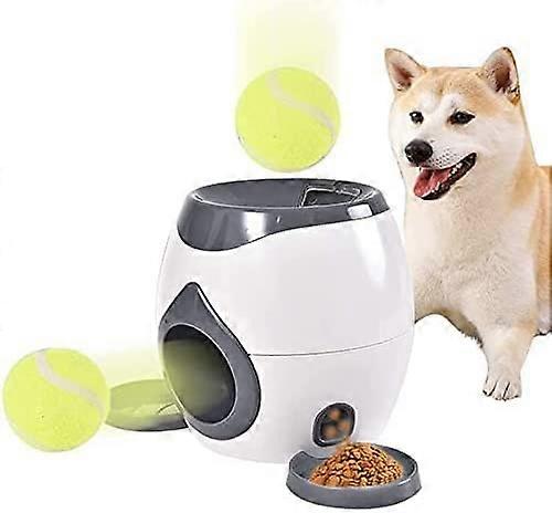 Pet Launcher Toy, Automatic Pet Feeder Comes with 1 Food Spoon and 2 Tennis Balls Used to Feed Pets and Exercise Thinking and Coordination Skills