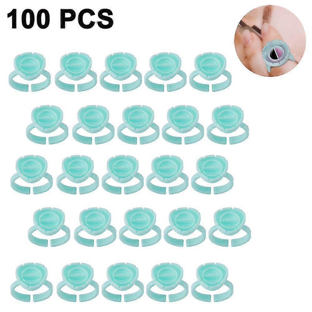 100 Pcs Eyelash Adhesive Holder Adhesive Cups Eyelash Extension Volume Eyelashes Quick Blossom Cups For Eyelash Extension Supply, 2 Application Method