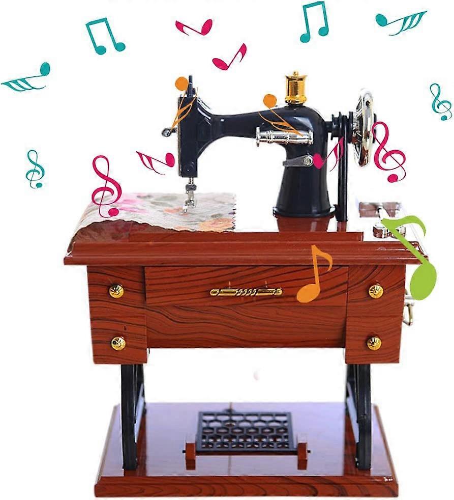 Mini sewing machine music box