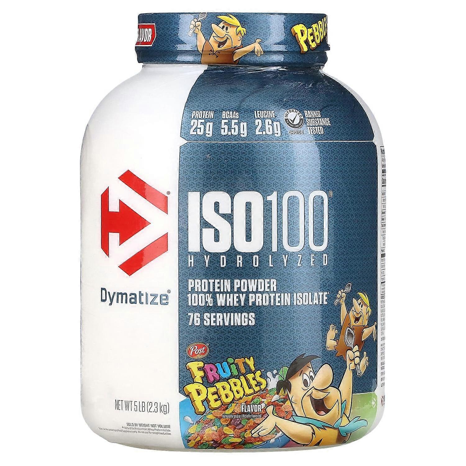 Dymatize, ISO100 Hydrolyzed, 100% Whey Protein Isolate, Fruity Pebbles, 5 lb (2.3 kg)
