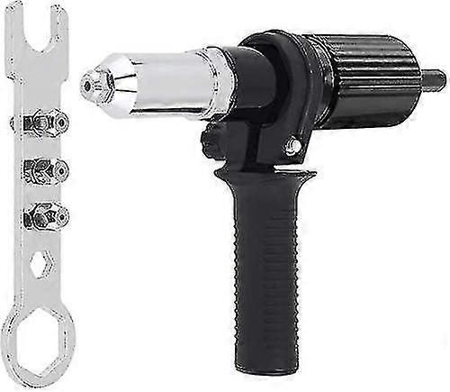 Electric Rivet Gun Adapter Kit, Professional Cordless Riveting Drill Adapter Riveter Insert Nut Hand Tool With 2.4/3.2/4.0/4.8mm Diameter Rivet Head A