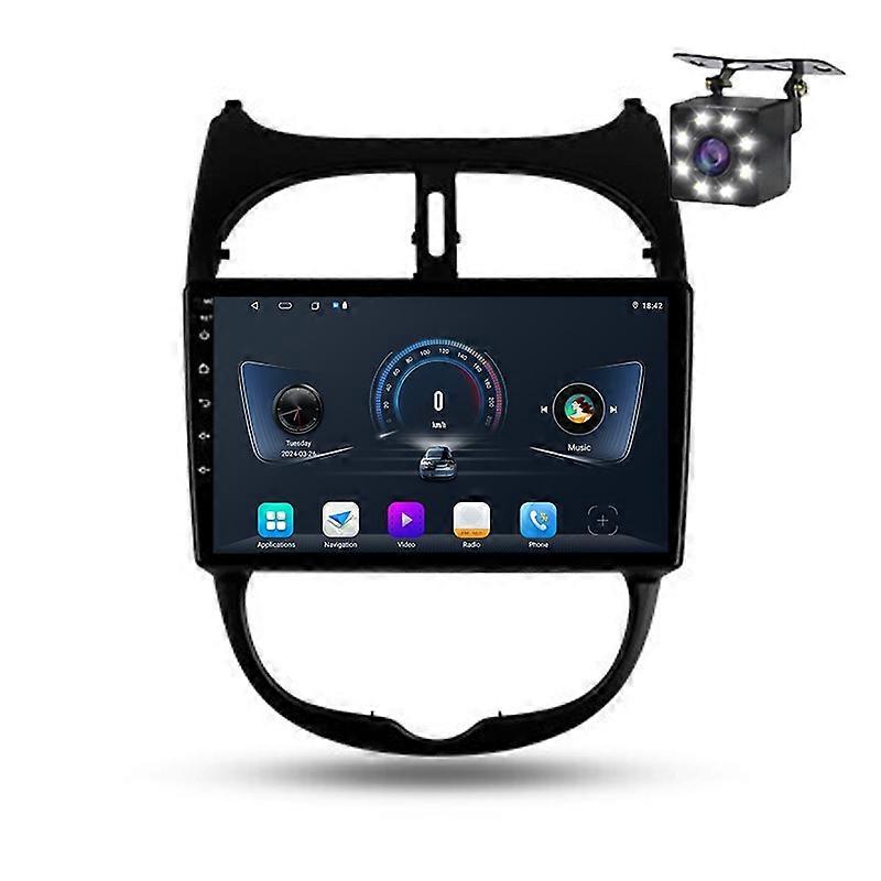 Car Multimedia Radio For Peugeot 206 1998 - 2012 Navigation GPS Wireless Carplay Android Auto