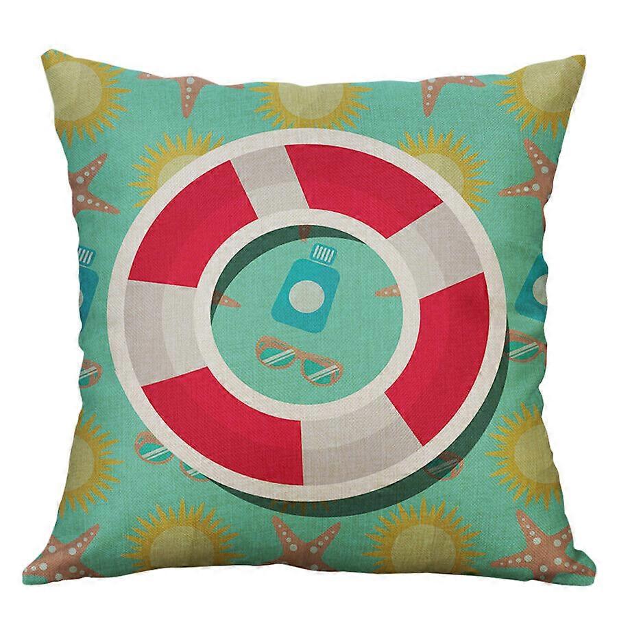 ファッションハローサマービーチ枕カバーコットンリネンクッションカバー家の装飾デザイン1602jpjcjh