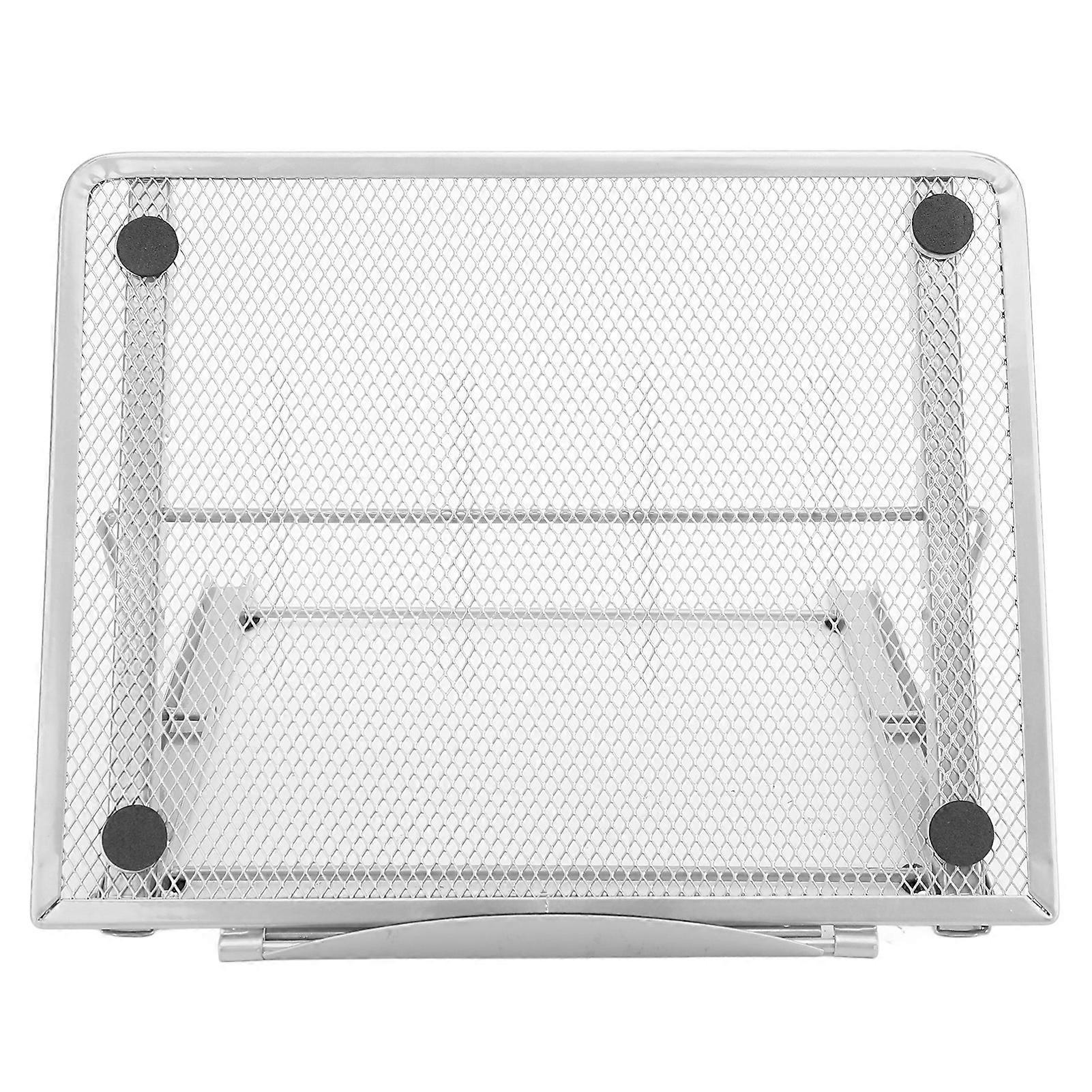Laptop Stand Desk Adjustable Foldable Ventilated Tablet Computer Holder Universal Lightweight Ergonomic Cooling Silver