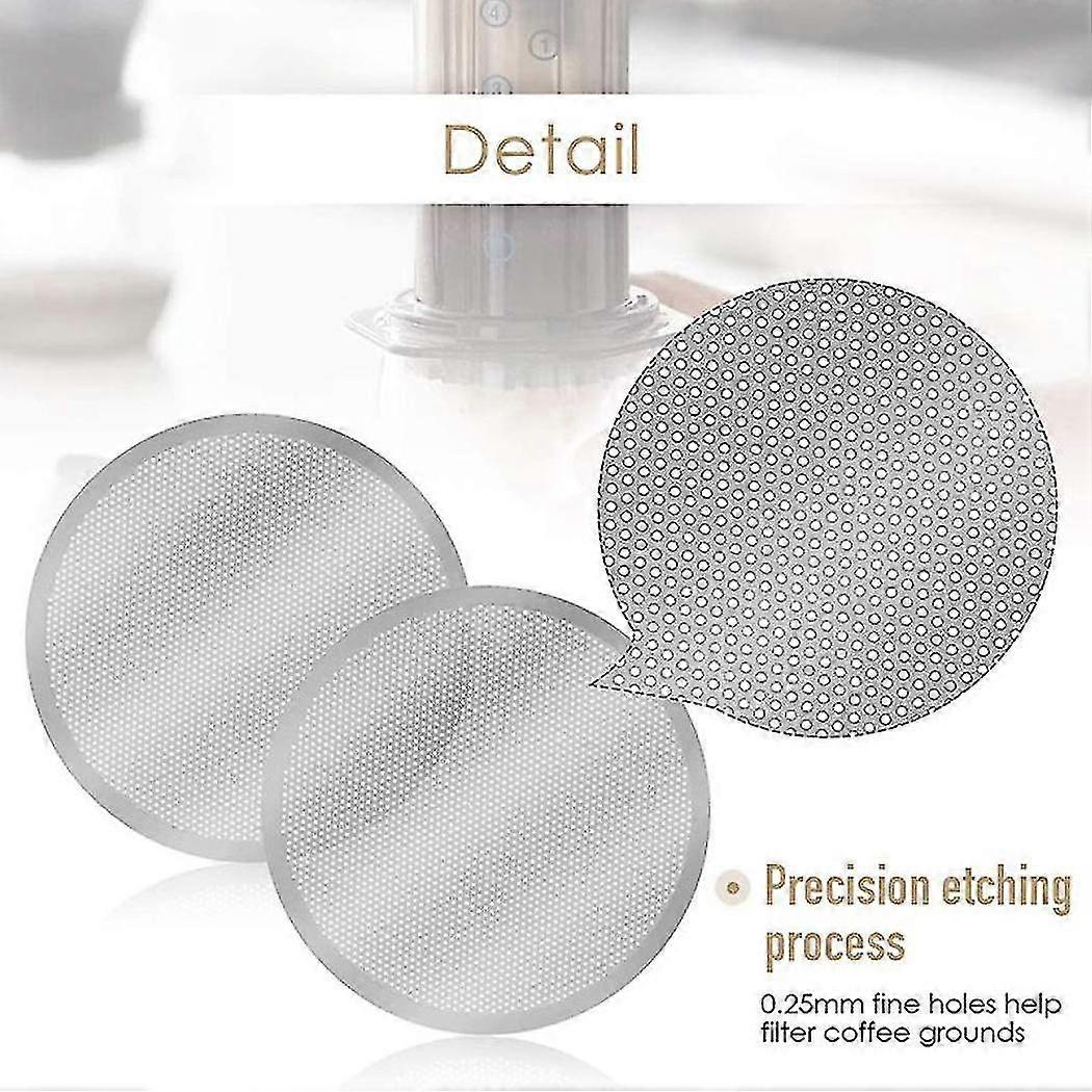 3 Pack Metal Reusable Coffee Filter Mesh For Coffee Maker Espresso Maker, Silver