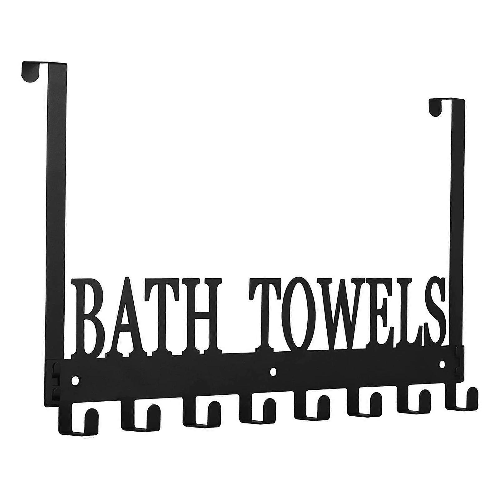 Over the Door Towel Rack Hook Row Natural Welding Process Hook Row for Front Door Kitchen Hallway