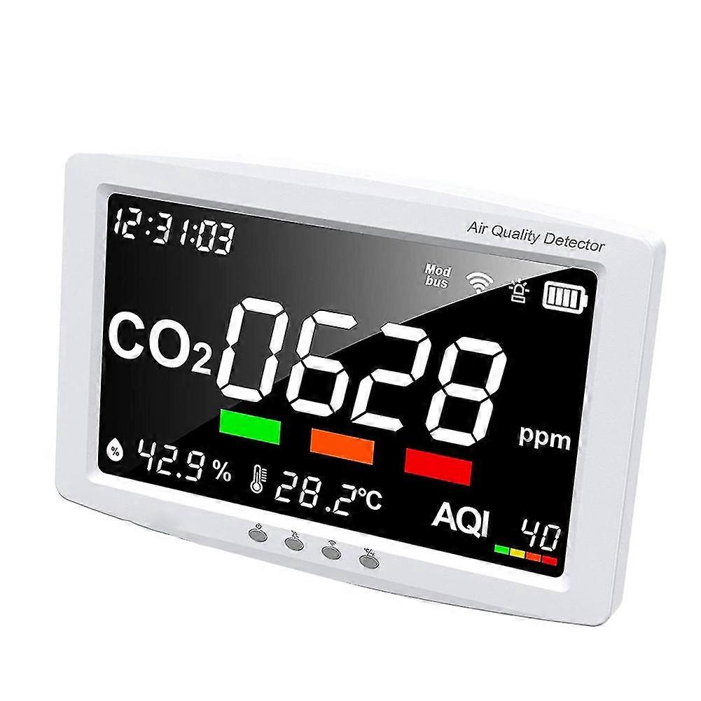 Wifi Monitor,11.8 Inch Screen 3-in-1 Indoor Co2 Monitor,smart Detects Co2,temperature,humidity With
