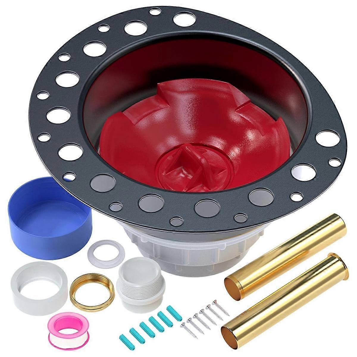 ITD5135 Freestanding Bathtub Drain Blank Kit, Bathtub Drain Kit with Brass Tailpiece for Floor Stan