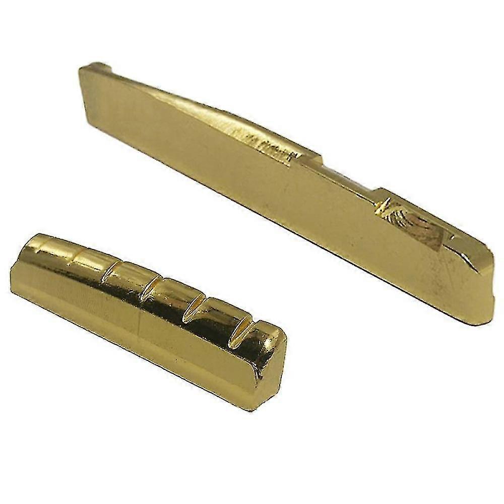 Brass 6 String Acoustic Guitar Bridge Nut And Saddle