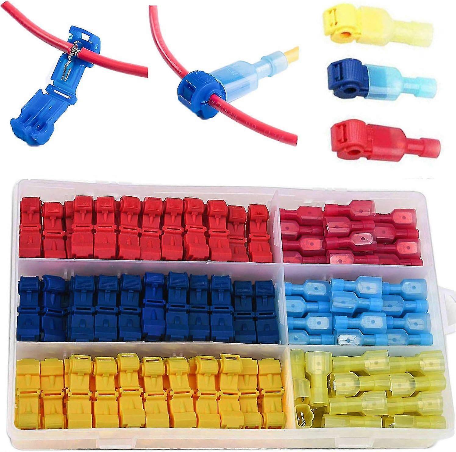 120Pcs T-Connector Wire Connector, Electrical Lug Quick